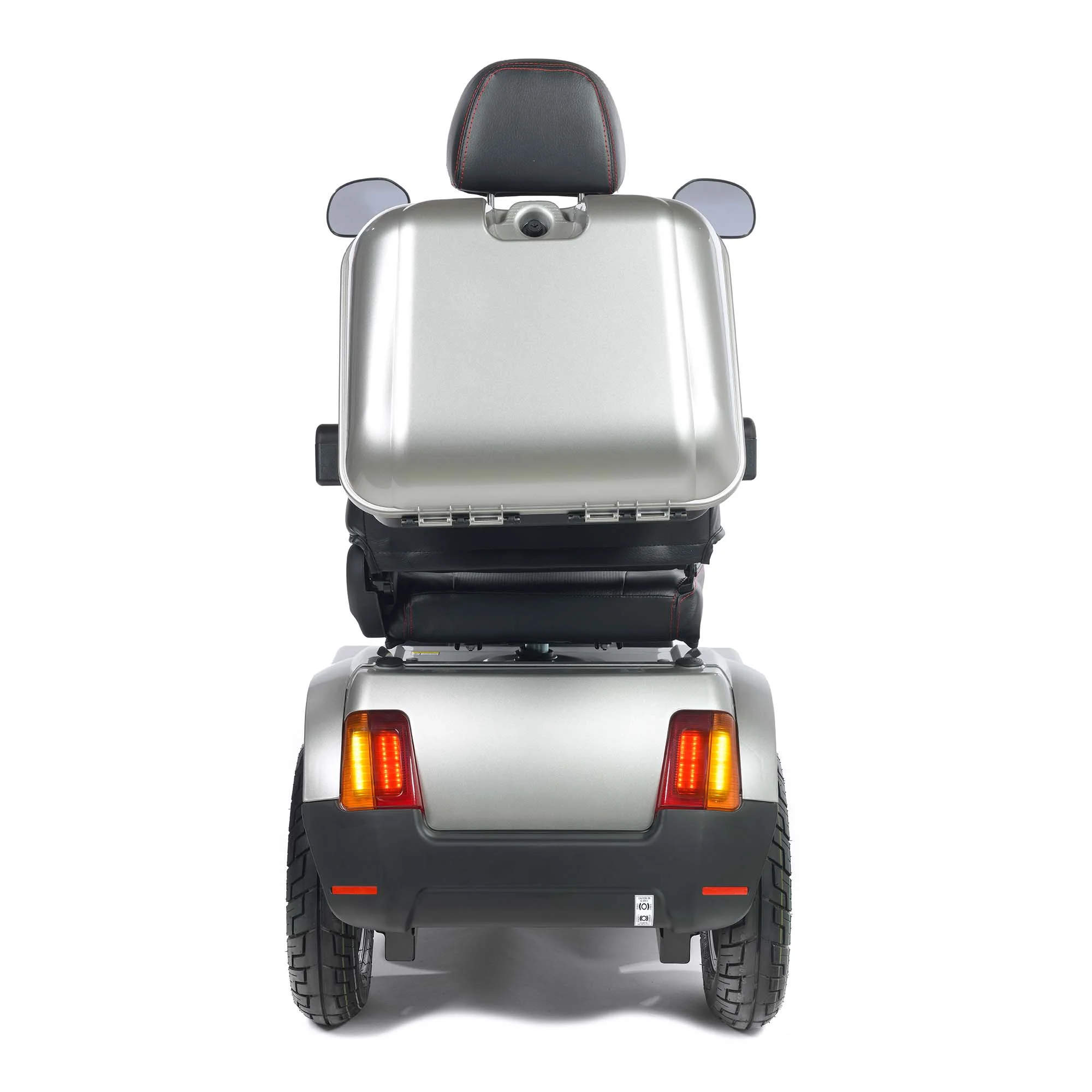 TGA Breeze S3 in Bright Silver Metallic 3 Wheel Mobility Scooter Storage Box